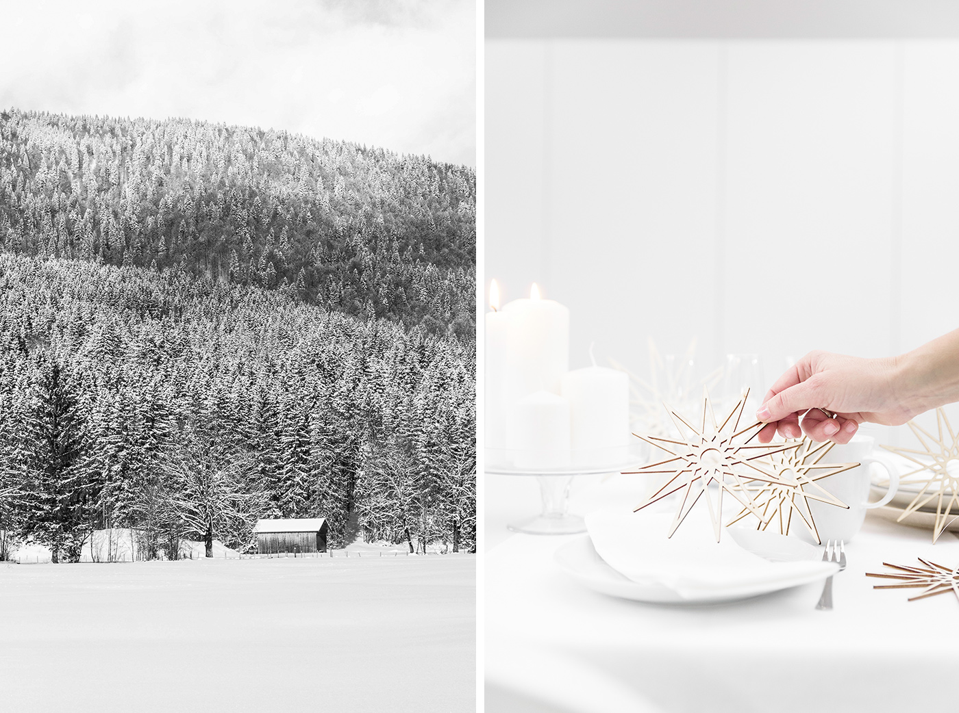 Lagom - weihnachtliche Tischdeko, nordisch schlicht!