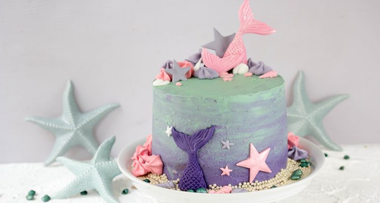 Farbenfroher Mermaid Cake